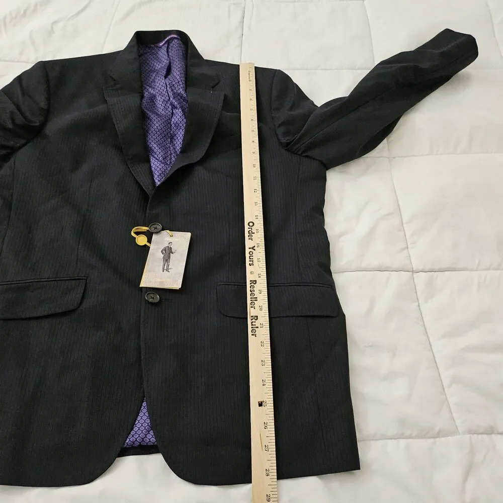 Ted Baker Endurance Blazer Mens Black 40R Wool Silk Jarrett Suit Sport Coat NWT